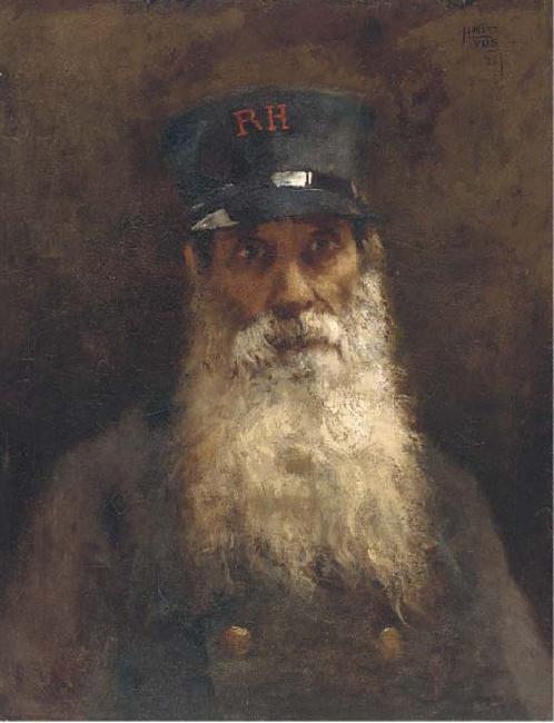 Hubert Vos Portrait of a Chelsea Pensioner oil painting image